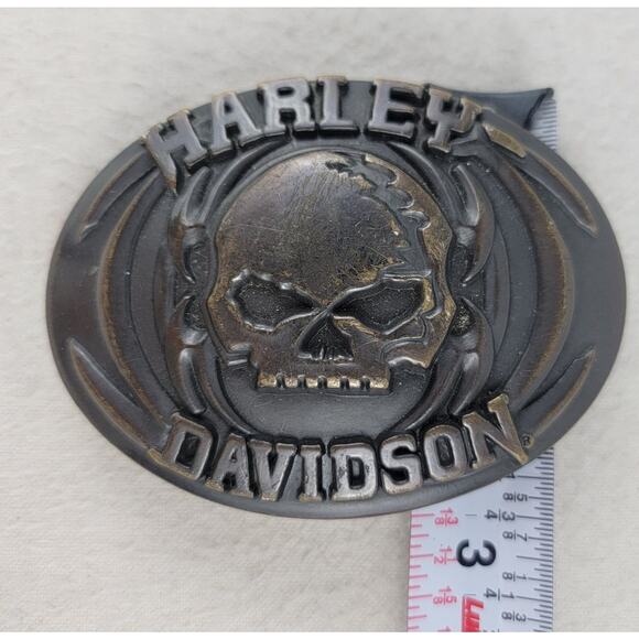 Harley-Davidson Willie G Skull Belt Buckle 2008 Brass Finish Biker 97830-08VM - Picture 7 of 7